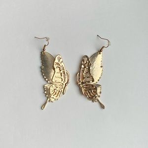 Gold Butterfly Earrings